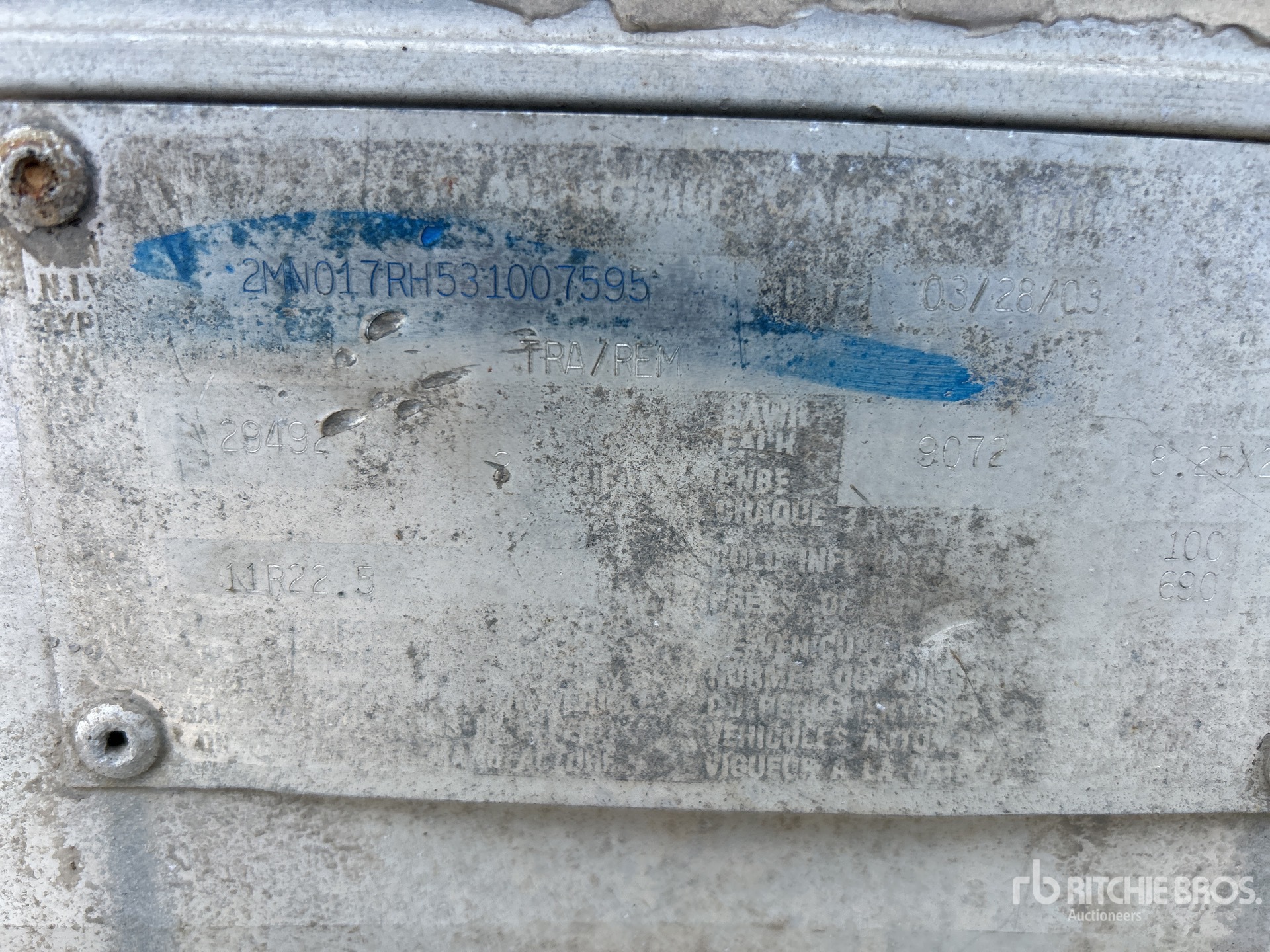 General Appearance with Numéro de série/Numéro d'identification du véhicule automobile