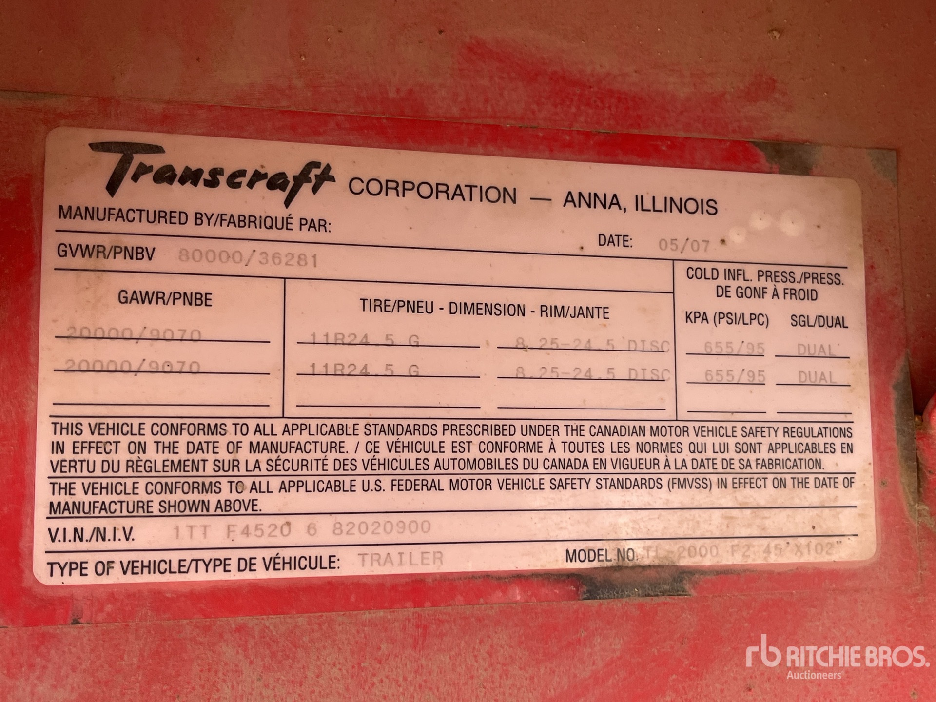 General Appearance with Seriennummer / FIN