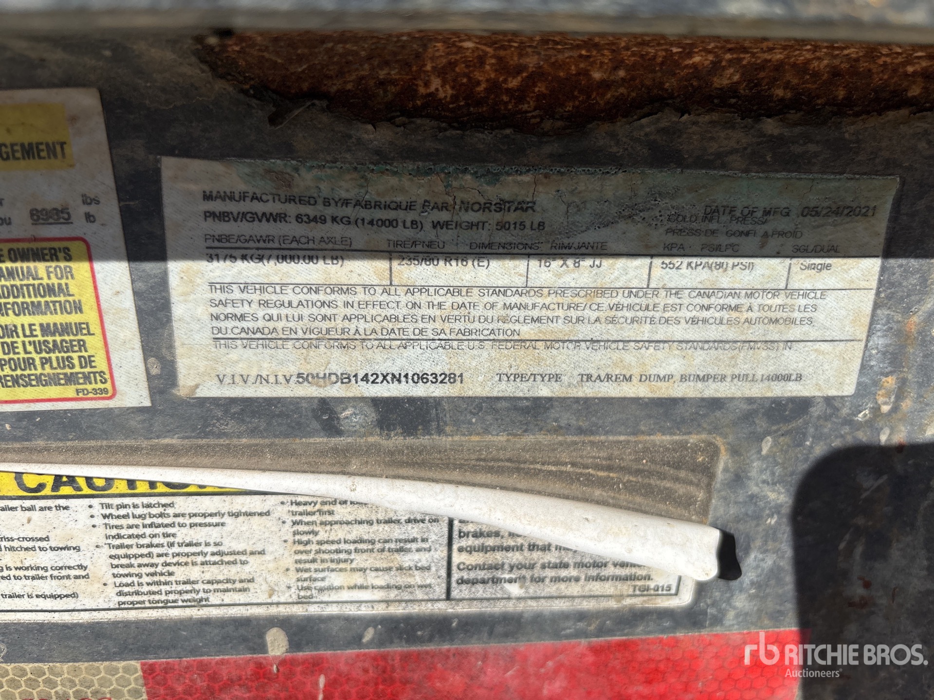 General Appearance with Numero seriale/numero d’identificazione del veicolo (VIN)