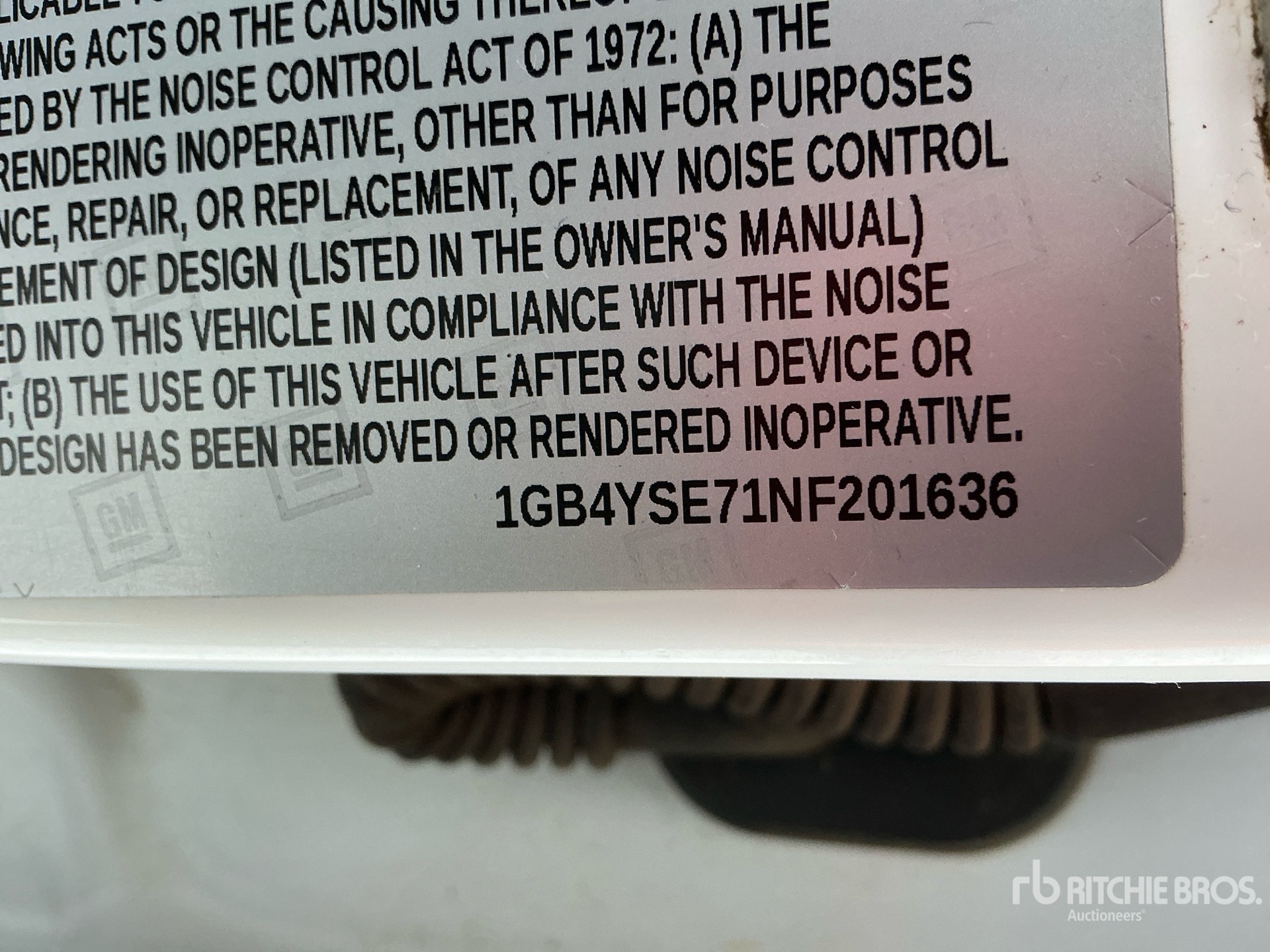 General Appearance with N.º de serie/VIN