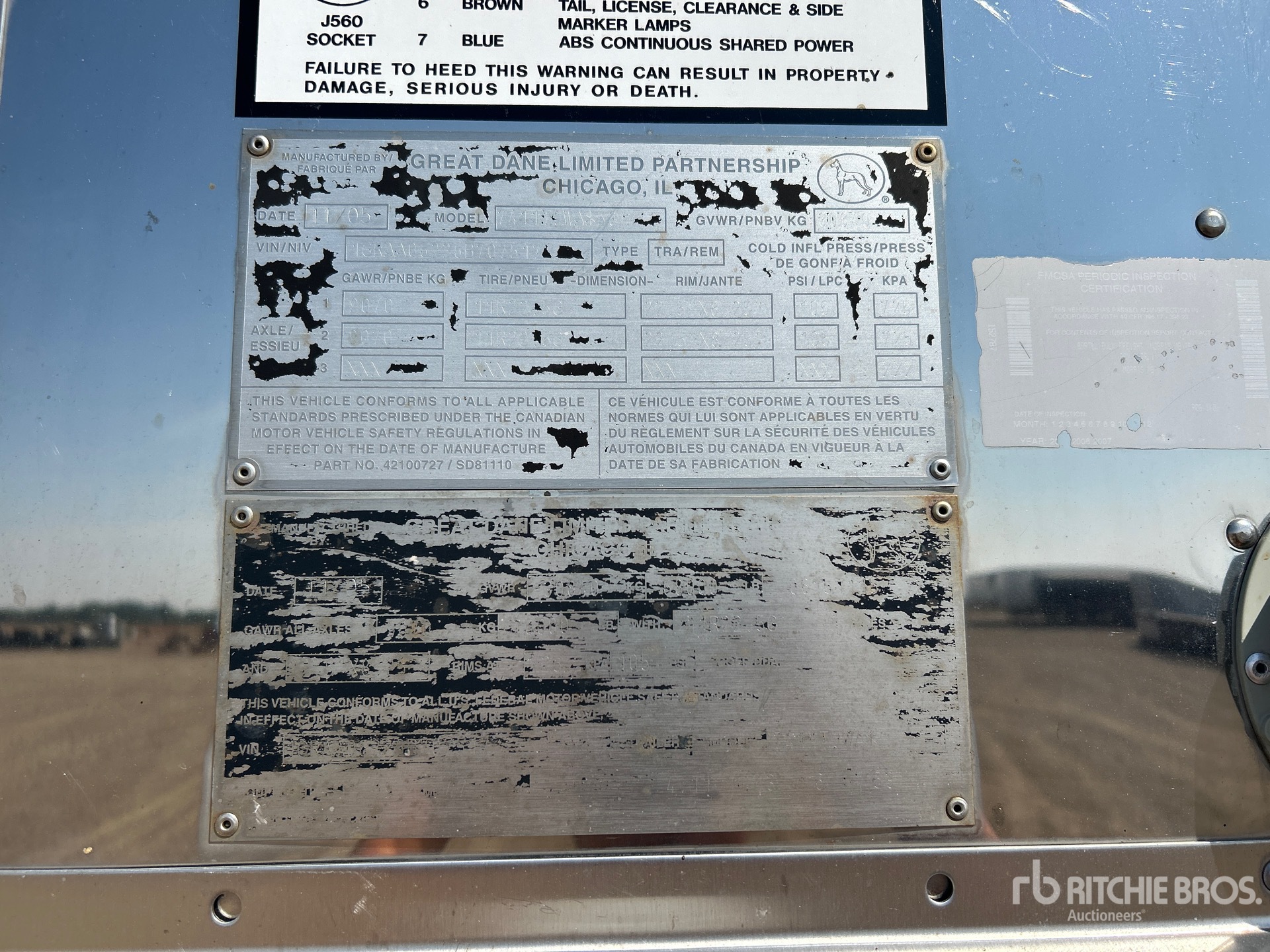General Appearance with Numéro de série/Numéro d'identification du véhicule automobile