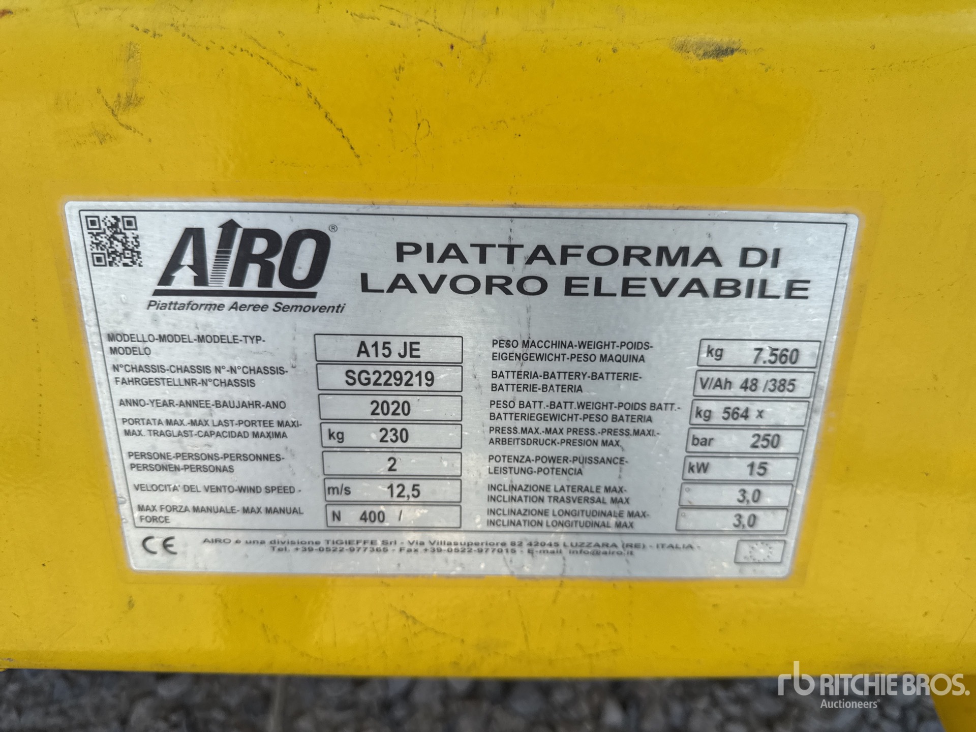 General Appearance with Numero seriale/numero d’identificazione del veicolo (VIN)