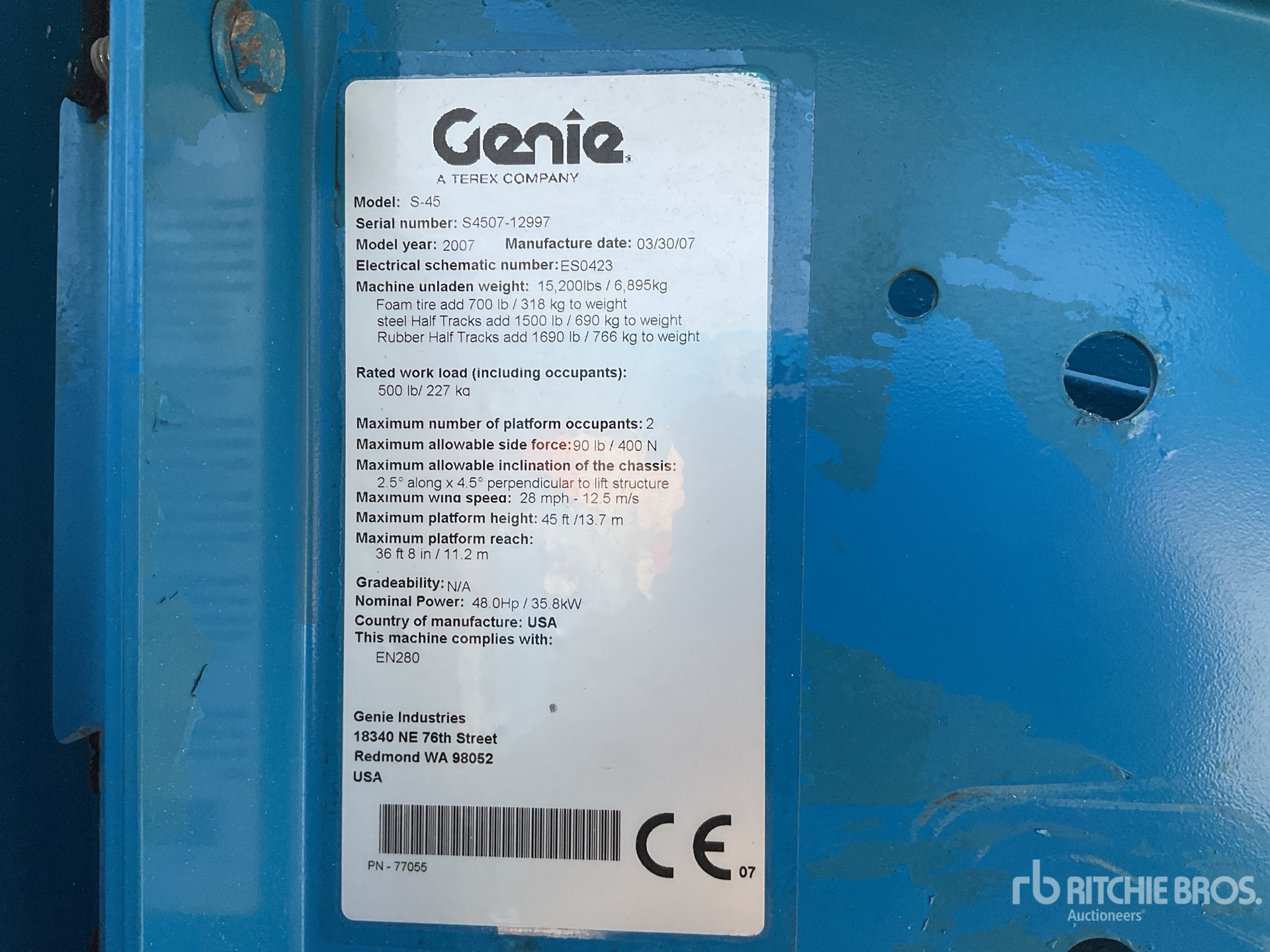General Appearance with Seriennummer / FIN