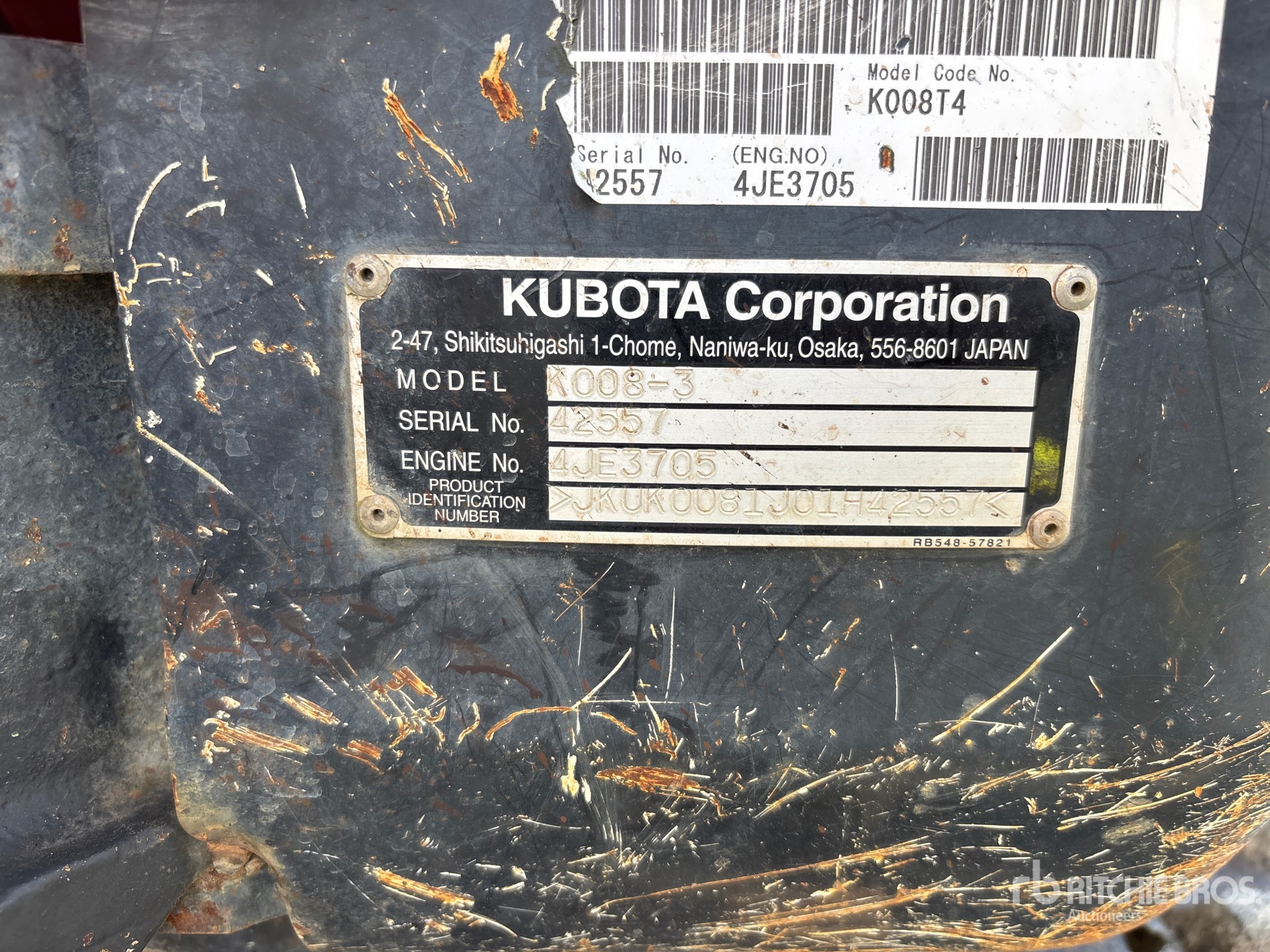 General Appearance with N.º de serie/VIN