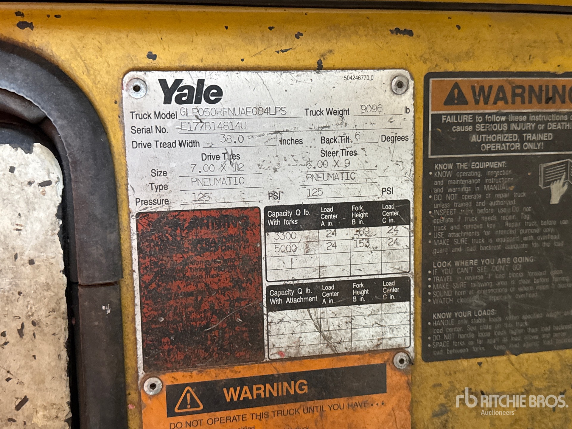 MONTACARGAS YALE GLP050RFNUAE084