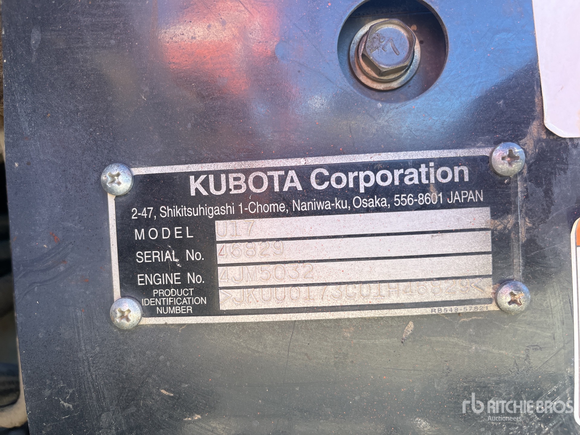 General Appearance with N.º de serie/VIN