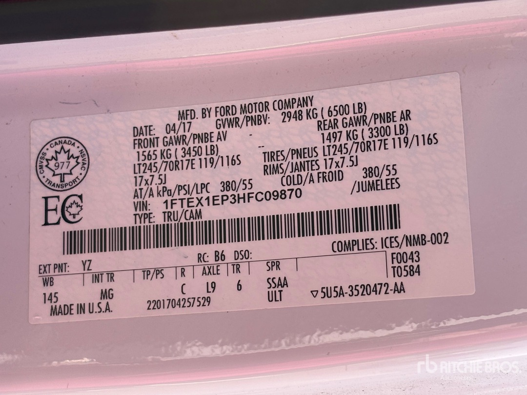 General Appearance with Second Serial Number/VIN Photo
