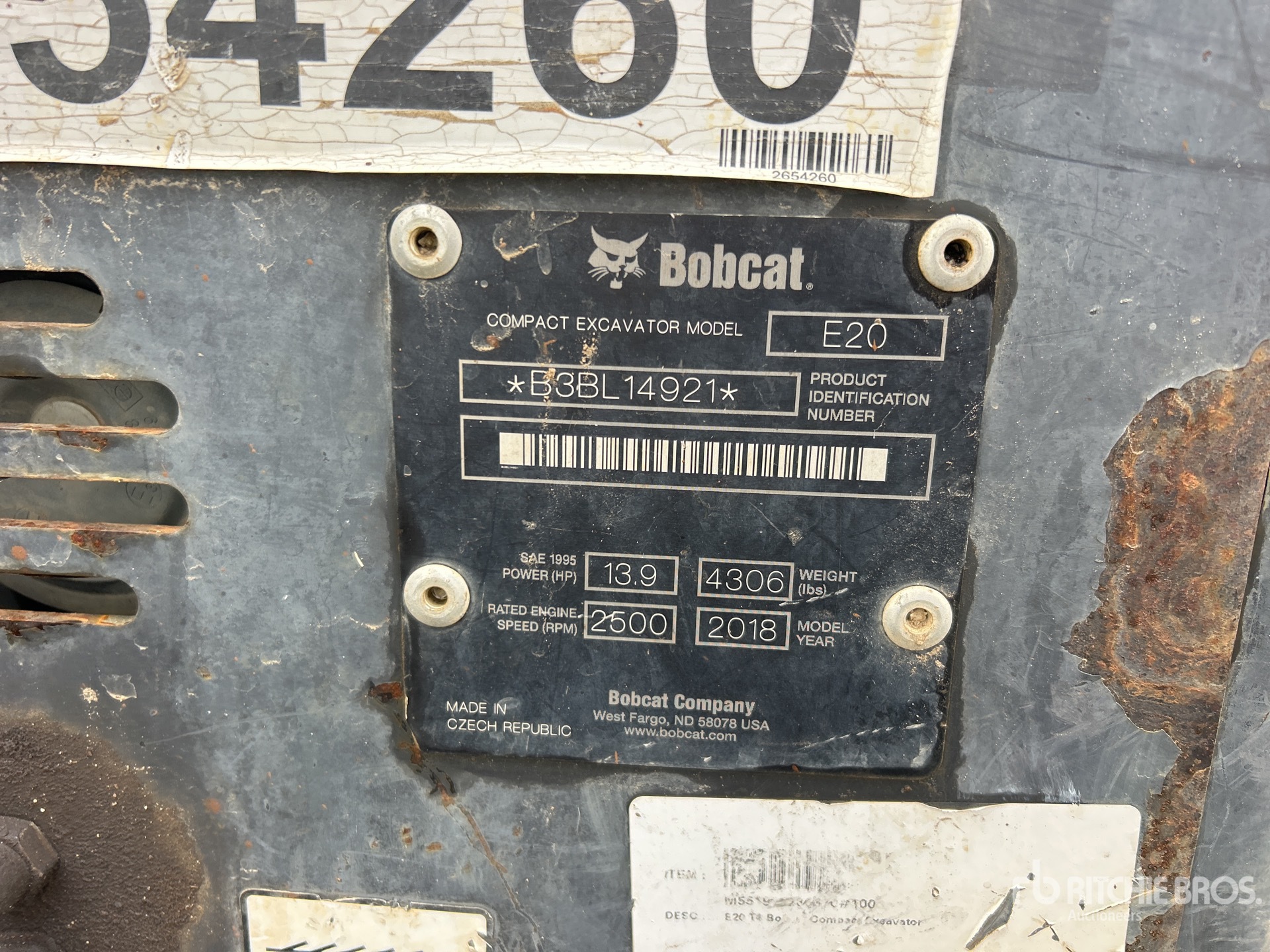 General Appearance with N.º de serie/VIN