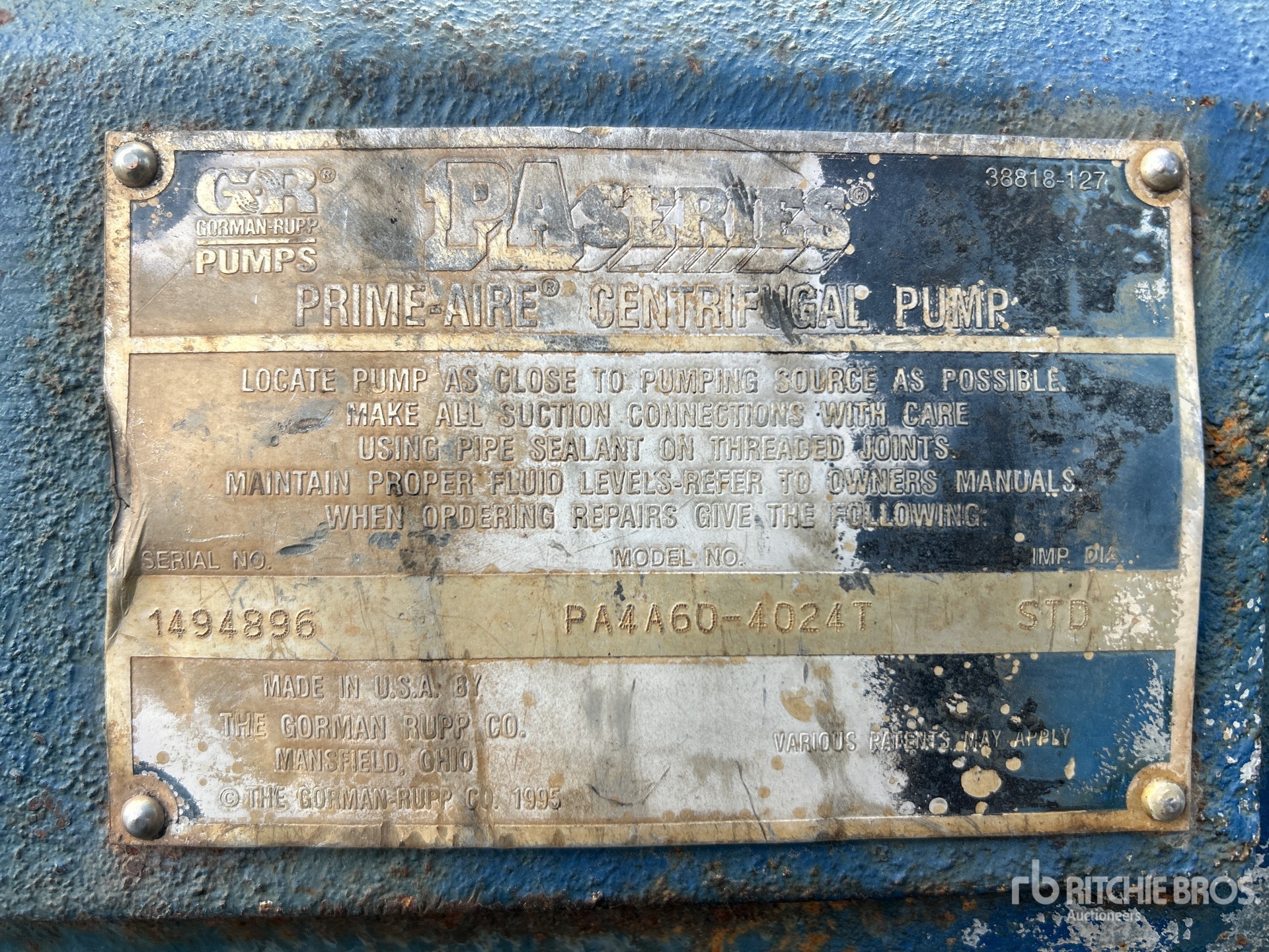 General Appearance with Unit Serial Number