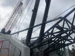 Crane Superstructure with Boom Stops