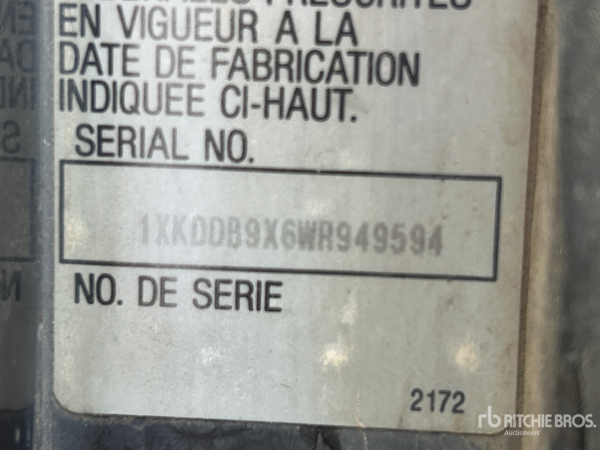 General Appearance with N.º de serie/VIN