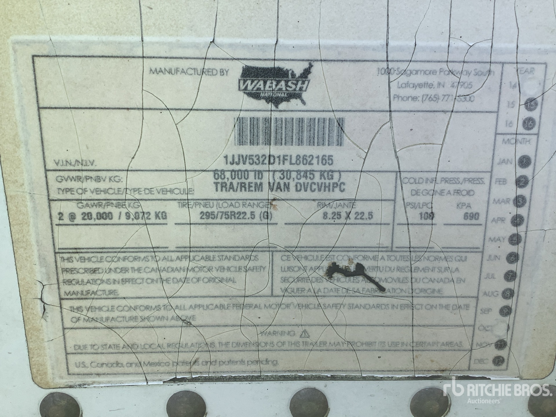 General Appearance with Numero seriale/numero d’identificazione del veicolo (VIN)