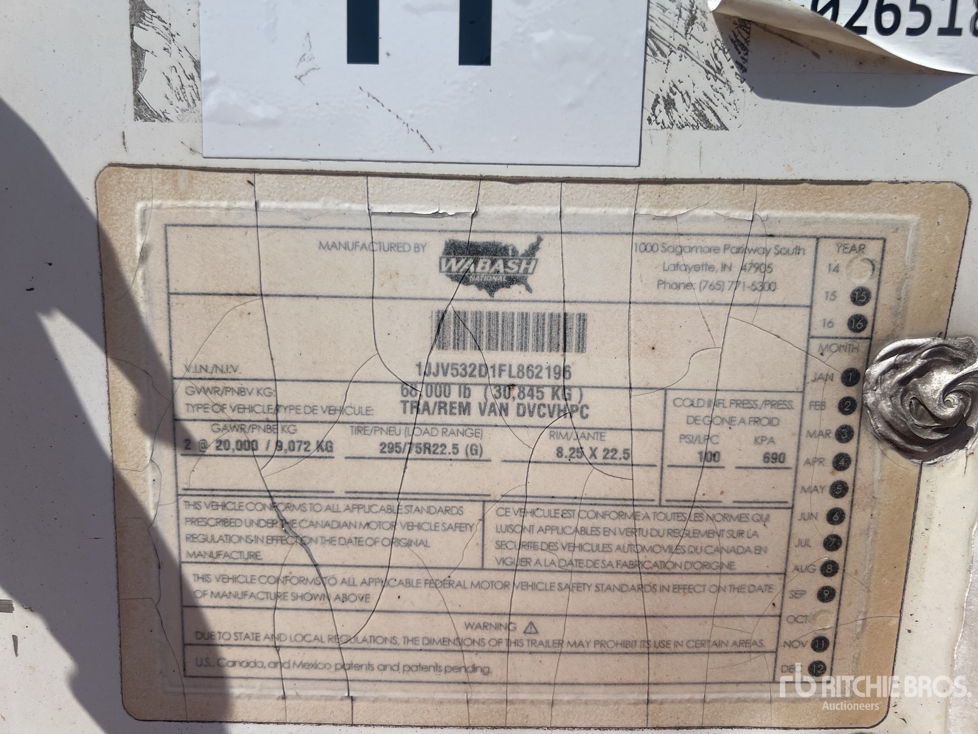 General Appearance with Numero seriale/numero d’identificazione del veicolo (VIN)
