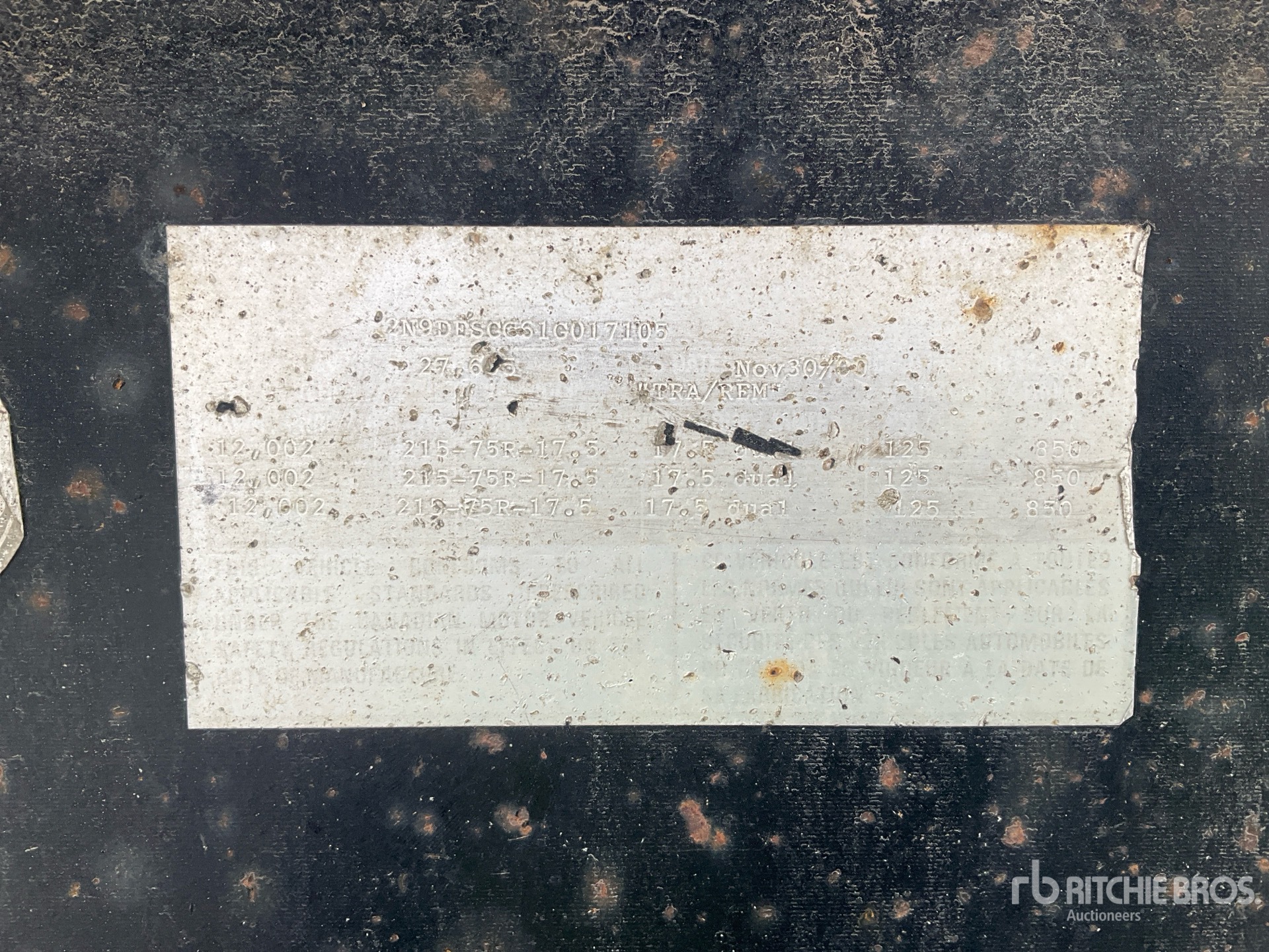 General Appearance with N.º de serie/VIN