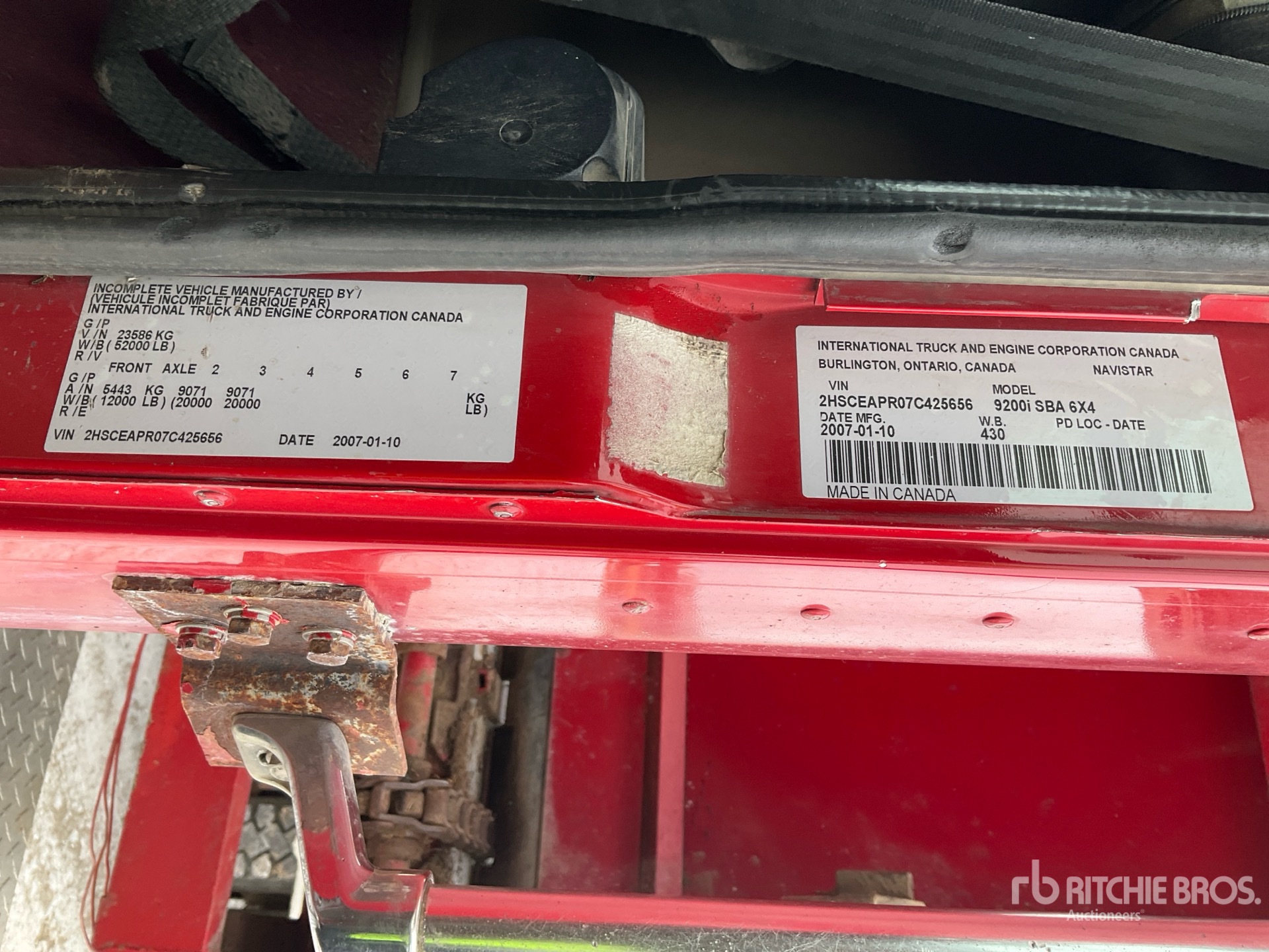 General Appearance with N.º de serie/VIN