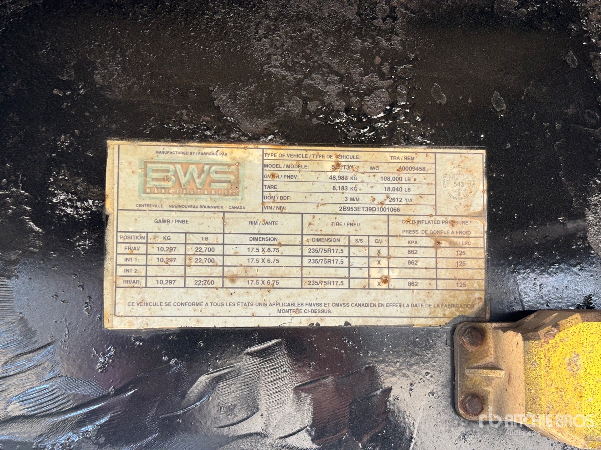 General Appearance with Numéro de série/Numéro d'identification du véhicule automobile