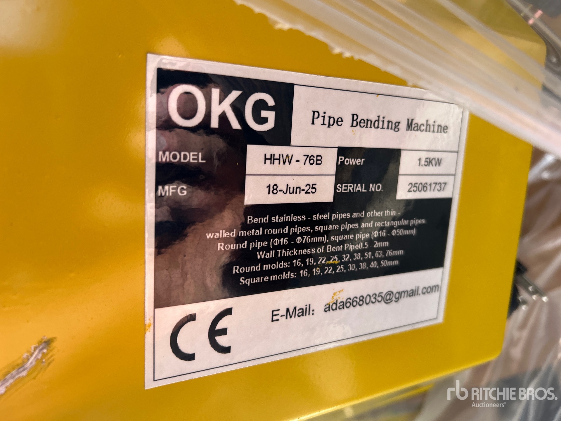 General Appearance with N.º de serie/VIN