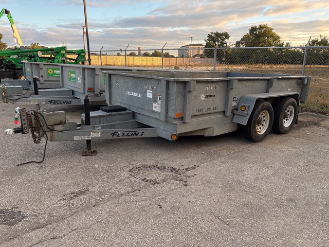 2016 Felling FT10DTHDG 12 ft T/A T/A Dump Utility Trailer