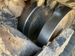 Rubber Track Undercarriage with Front Idler Wear