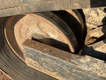 Rubber Track Undercarriage with Front Idler Wear