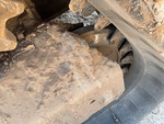 Rubber Track Undercarriage with Rear idler wear