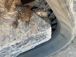 Rubber Track Undercarriage with Rear idler wear