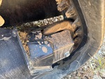 Rubber Track Undercarriage with Rear idler wear