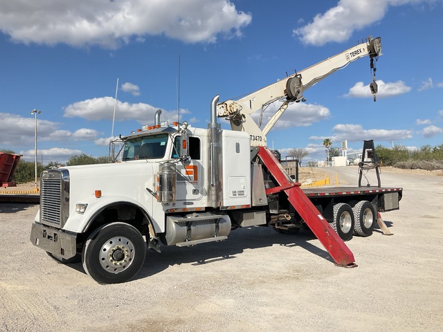 Terex BT3470 13 ton Straight Boom on 2009 Freightliner FLD120 6x4 Sleeper Truck Tractor w/Crane