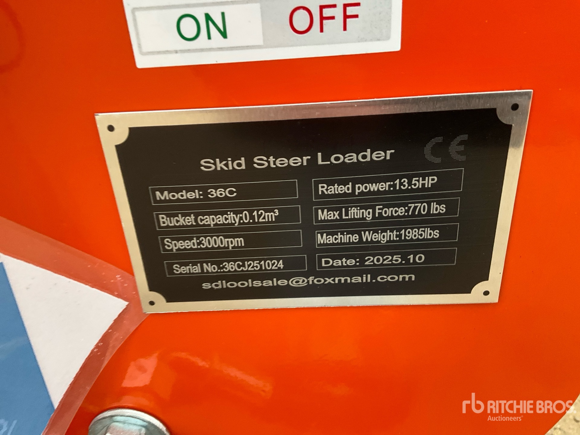 General Appearance with N.º de serie/VIN