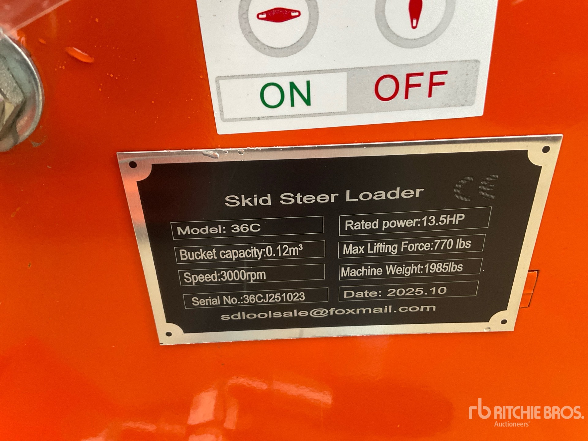 General Appearance with N.º de serie/VIN