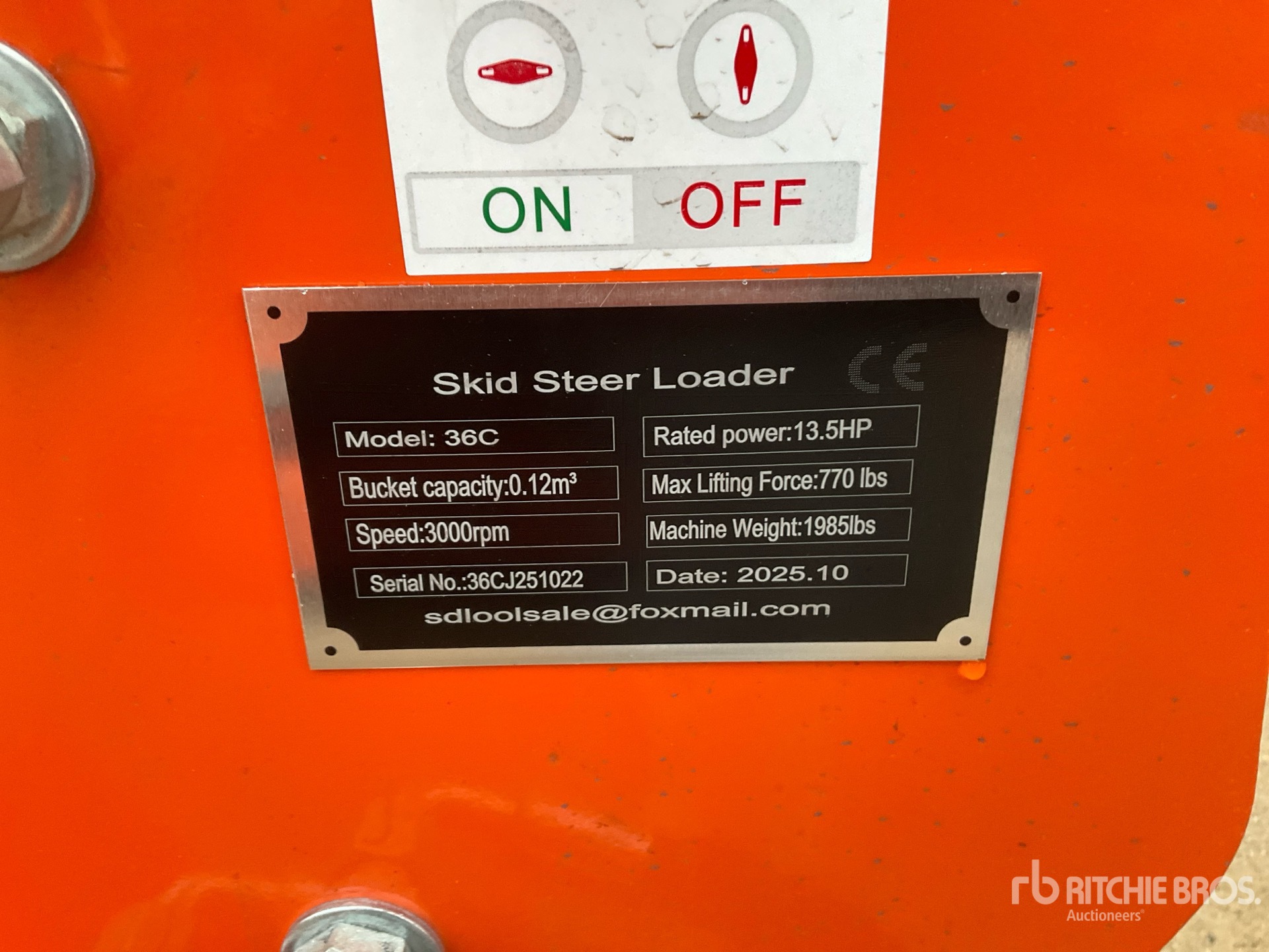 General Appearance with N.º de serie/VIN