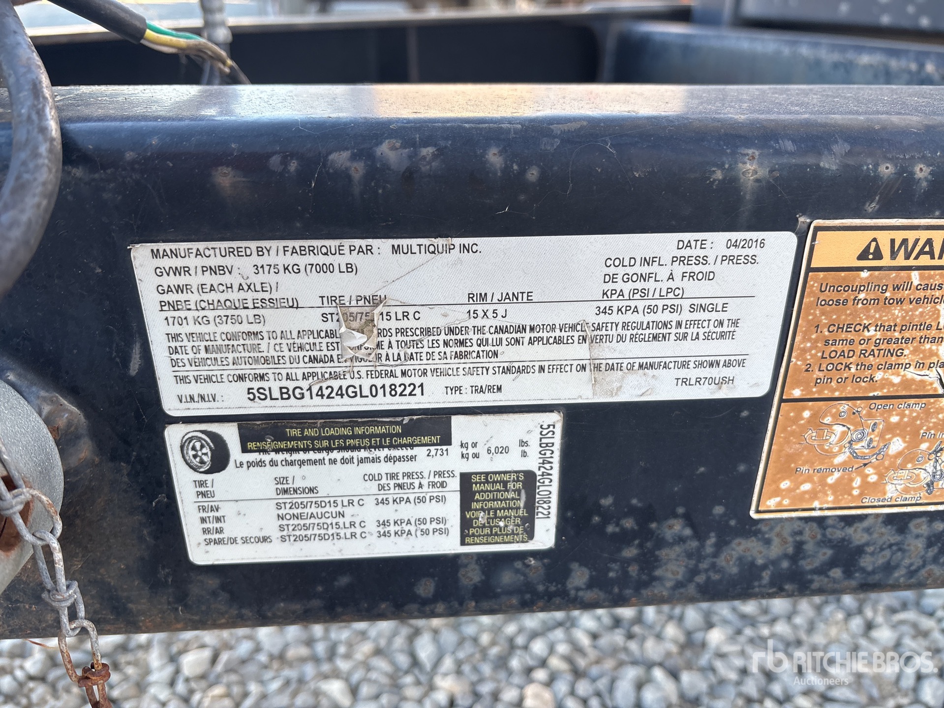 General Appearance with Numero seriale/numero d’identificazione del veicolo (VIN)