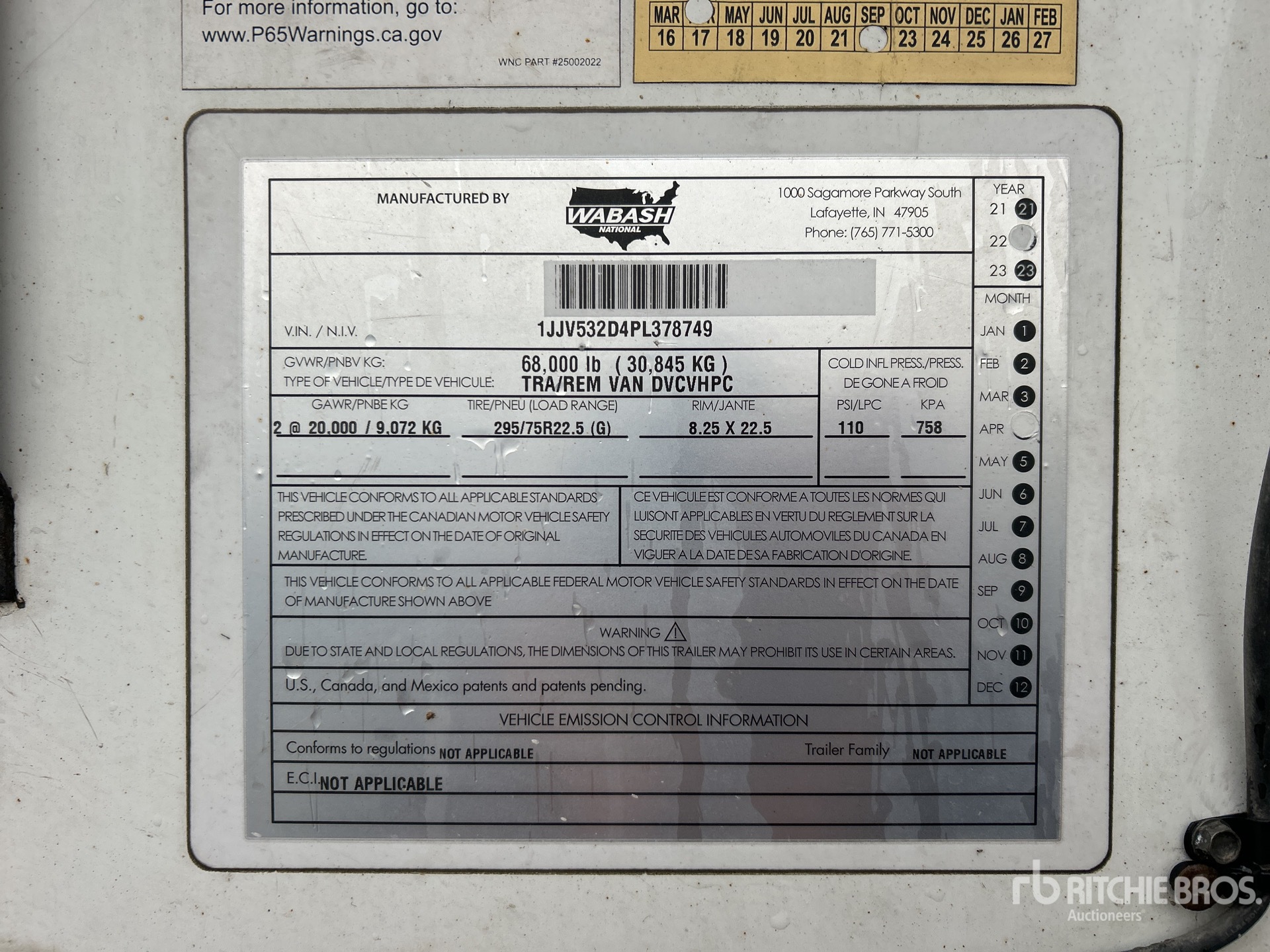 General Appearance with Seriennummer / FIN