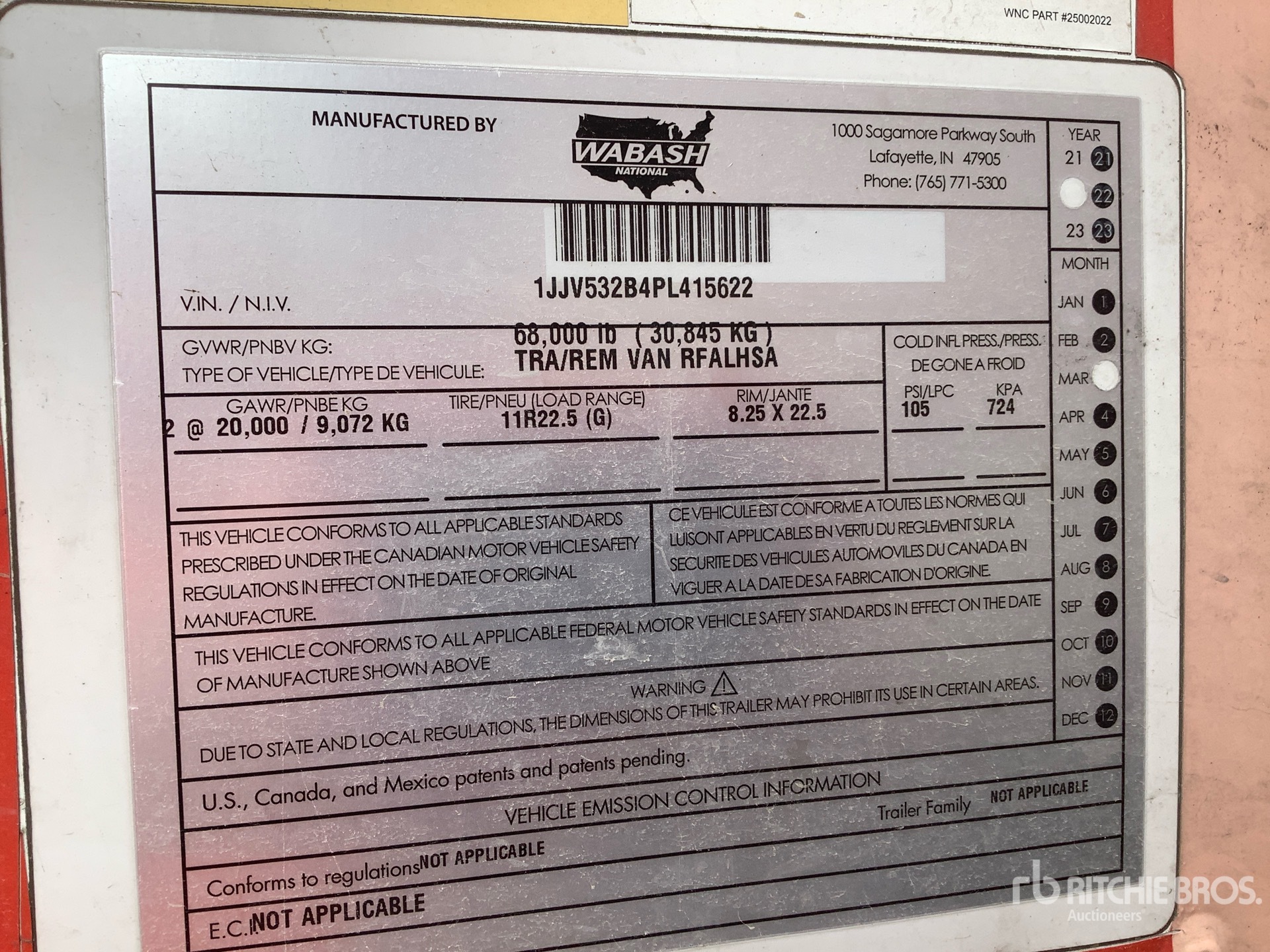 General Appearance with Seriennummer / FIN