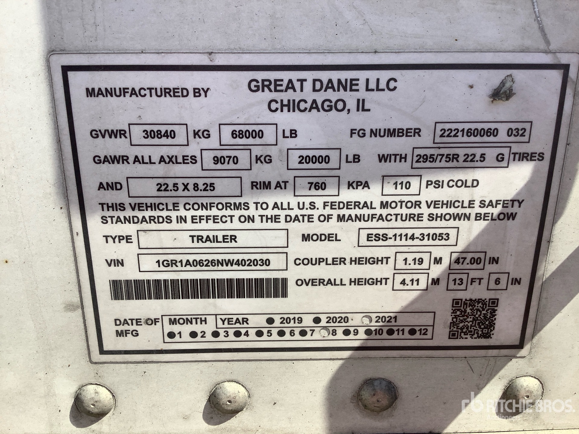 General Appearance with Seriennummer / FIN