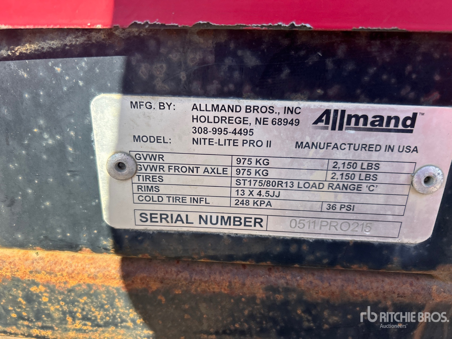 General Appearance with Unit Serial Number