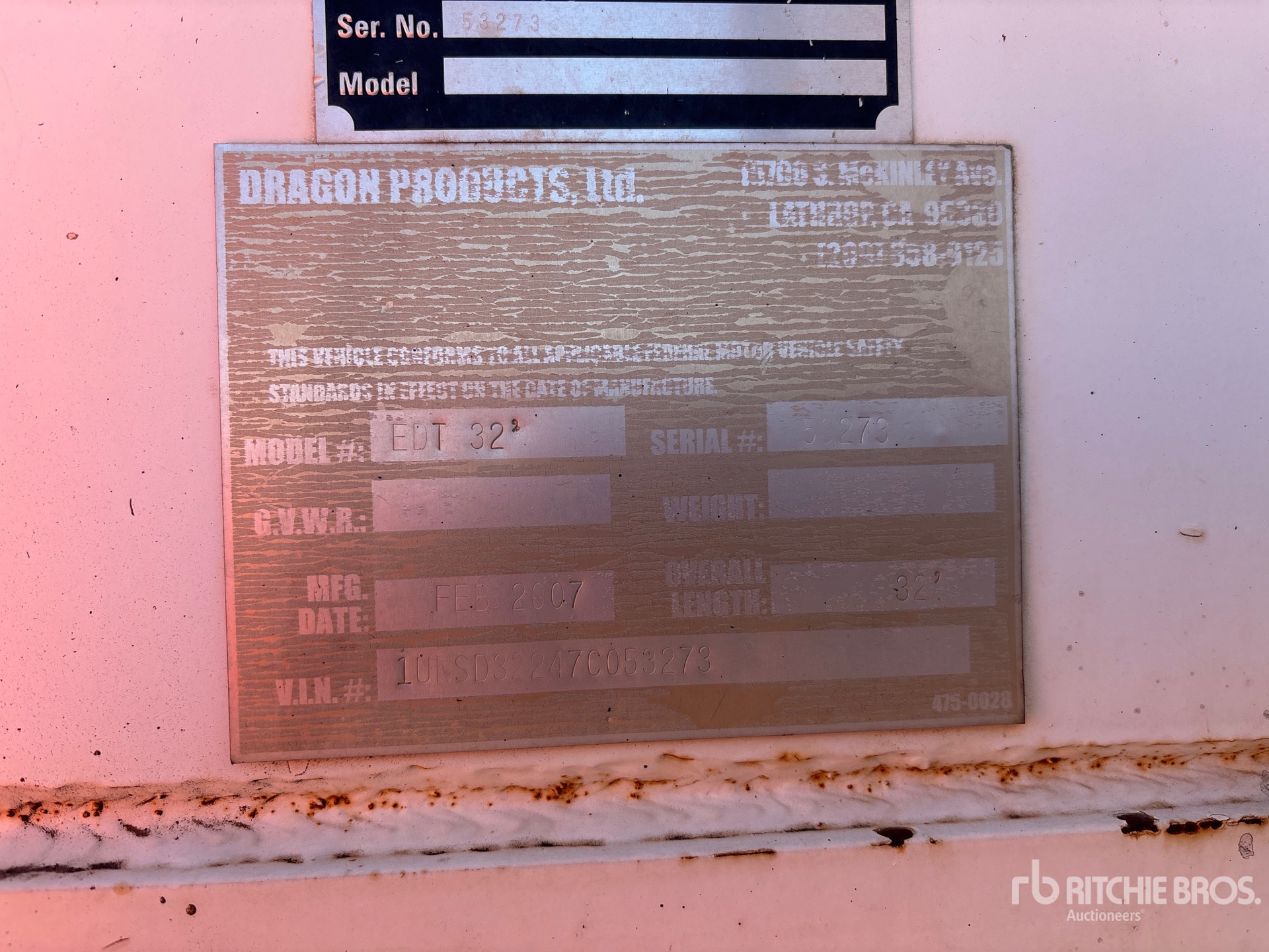 General Appearance with Numero seriale/numero d’identificazione del veicolo (VIN)