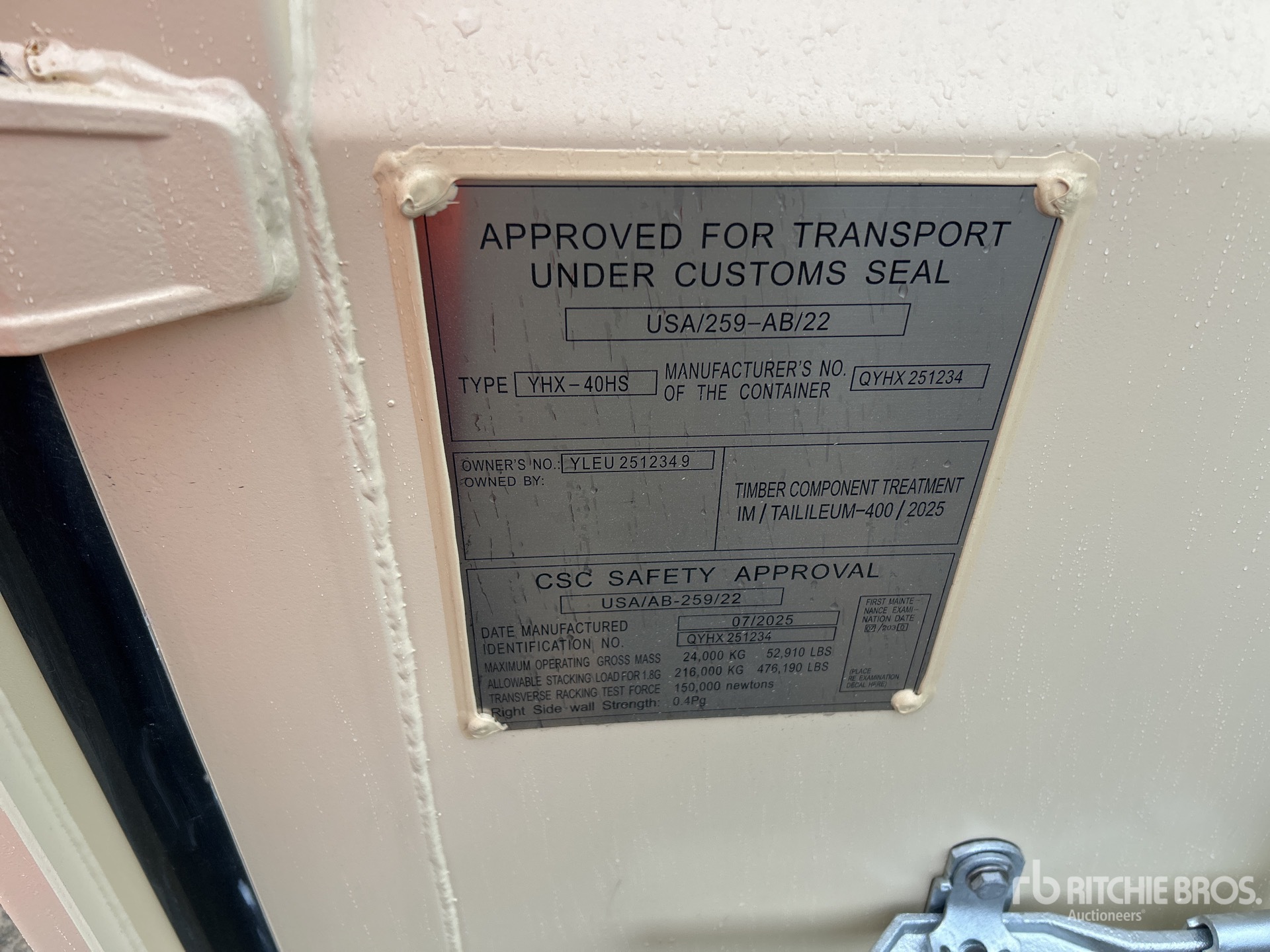 General Appearance with Numer seryjny/numer identyfikacyjny pojazdu