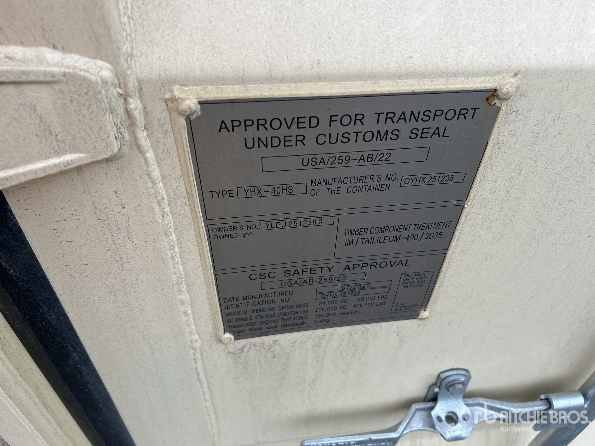 General Appearance with Numer seryjny/numer identyfikacyjny pojazdu