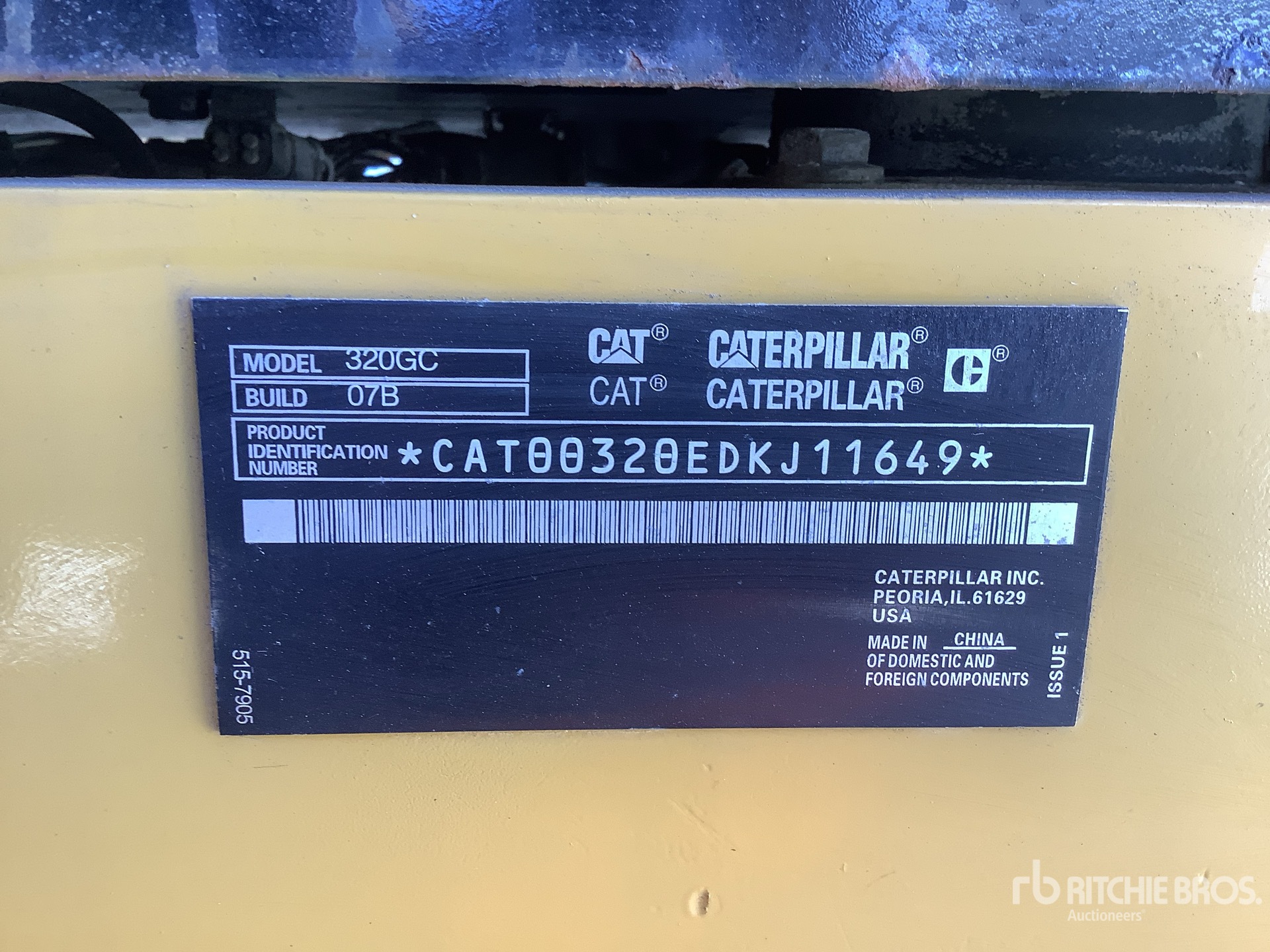 General Appearance with N.º de serie/VIN