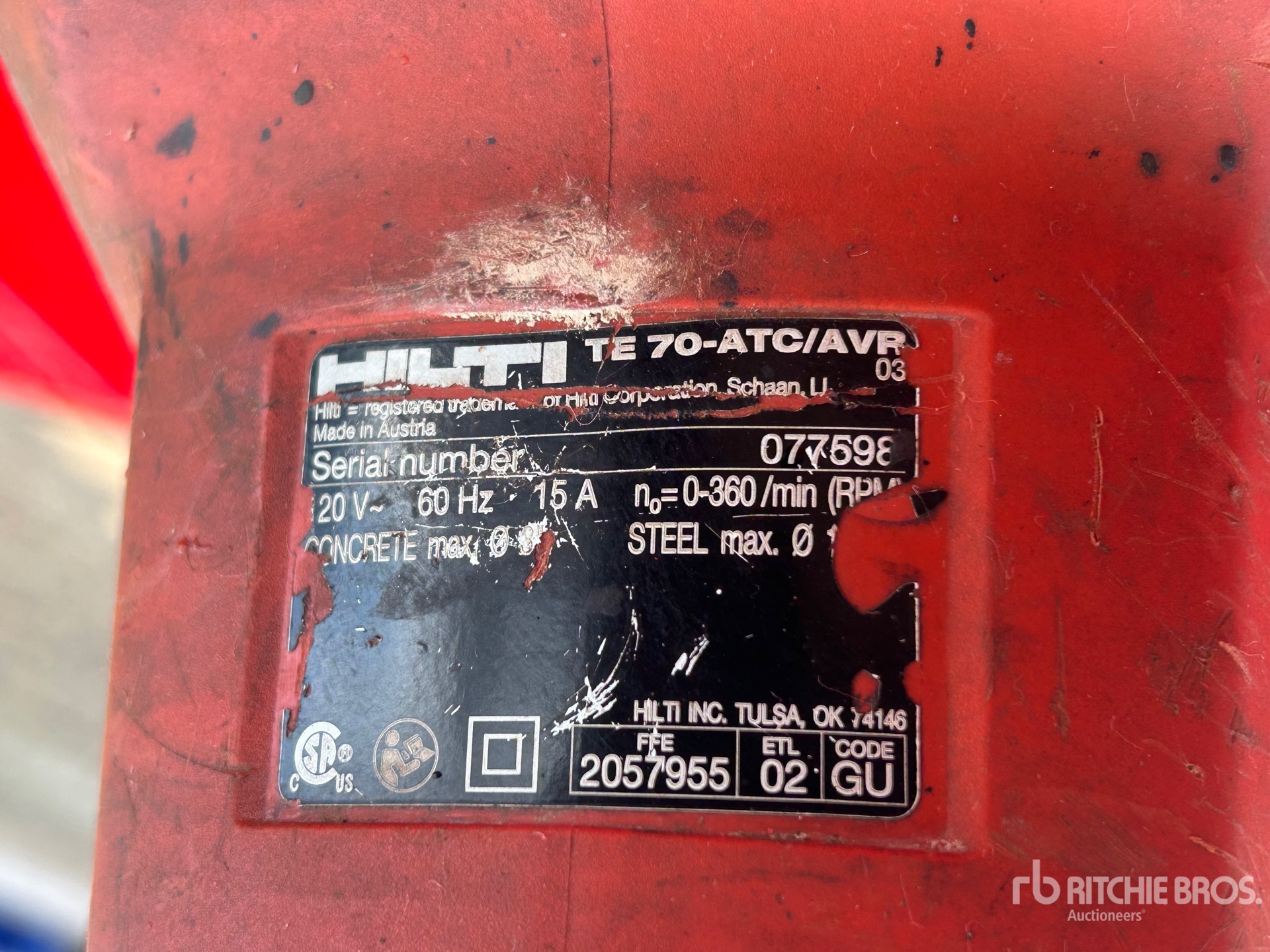 General Appearance with N.º de serie/VIN