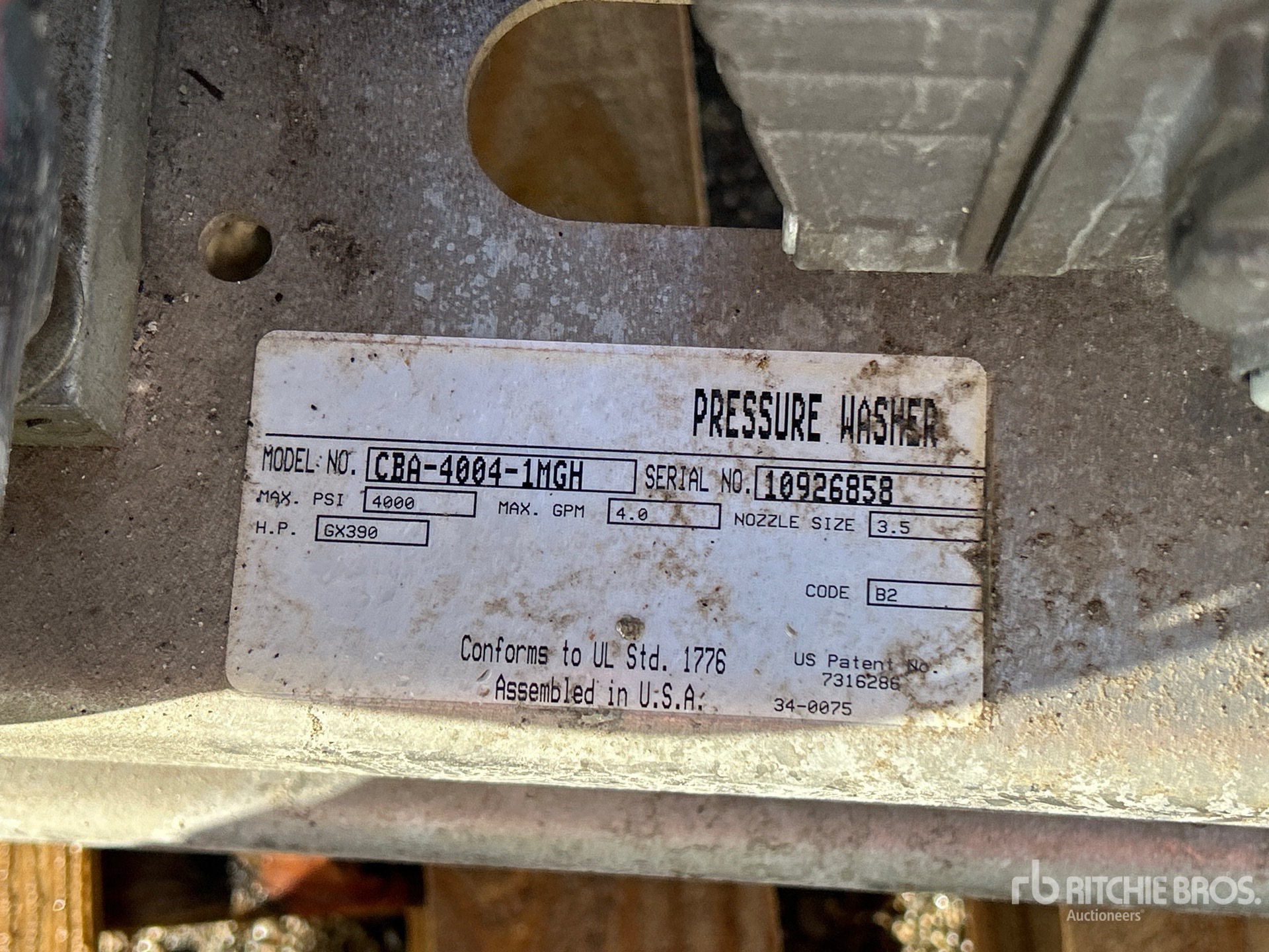 General Appearance with N.º de serie/VIN