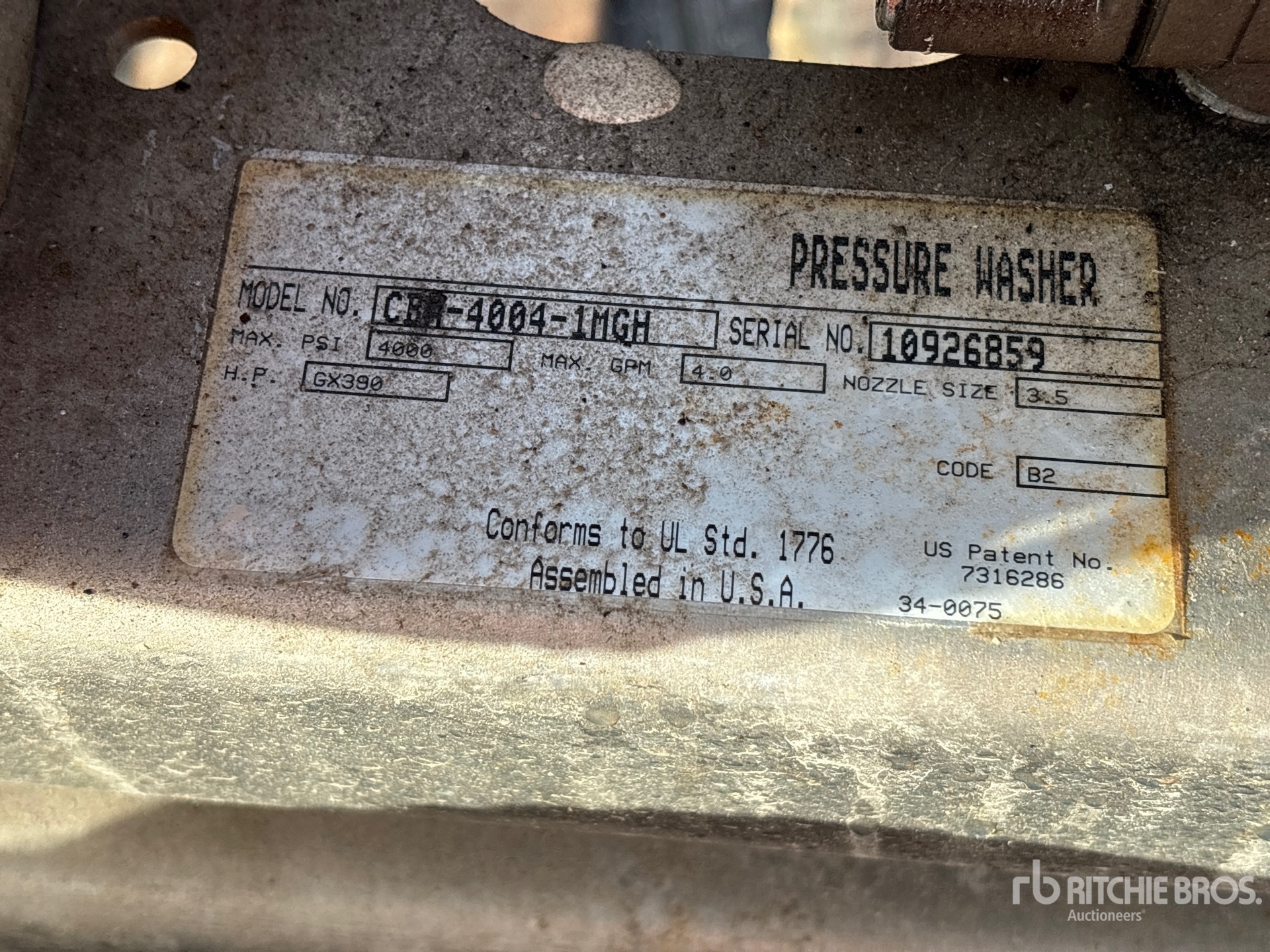 General Appearance with N.º de serie/VIN