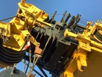 Crane Superstructure with Wear Pads