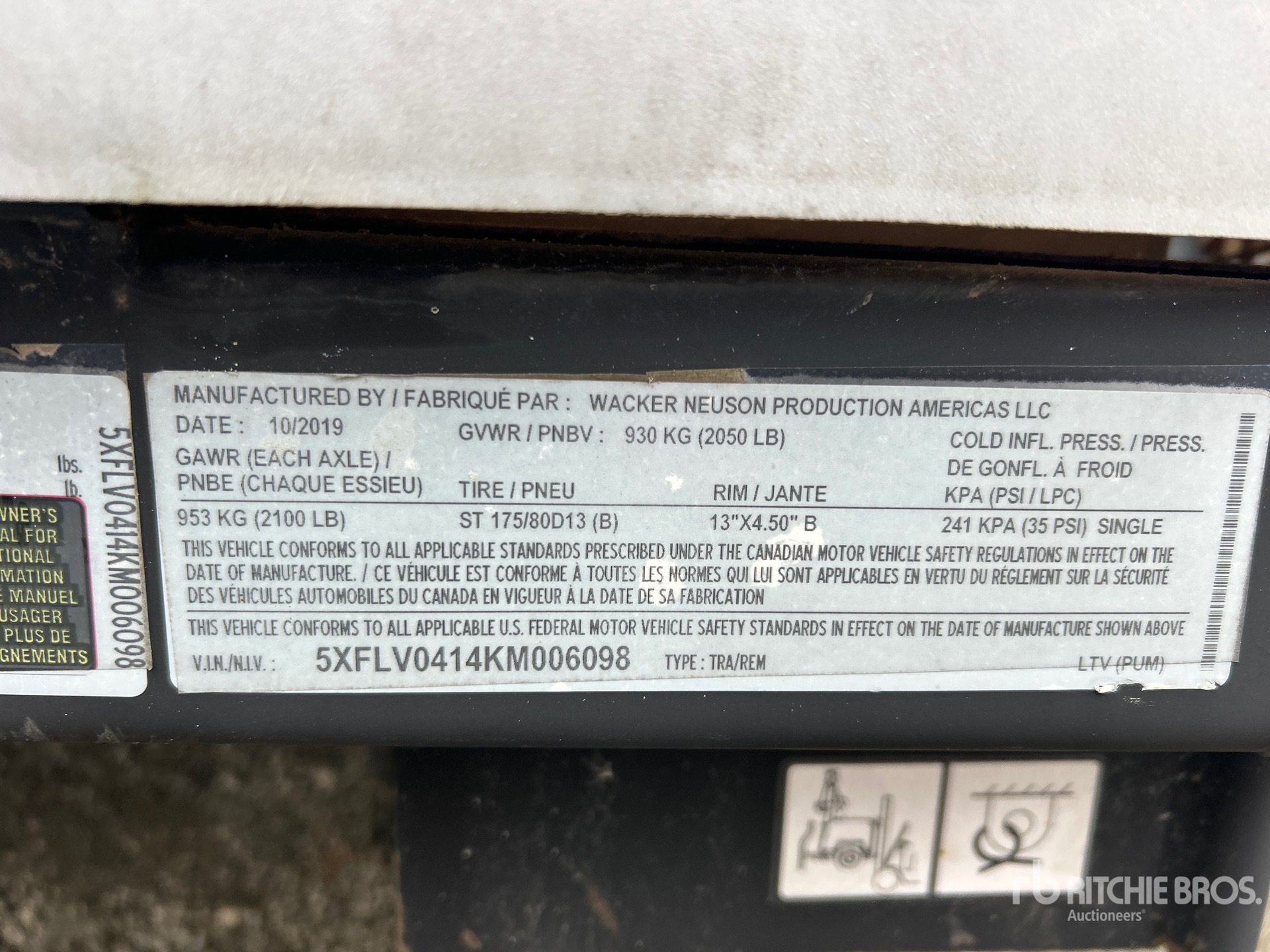 General Appearance with Numéro de série/Numéro d'identification du véhicule automobile