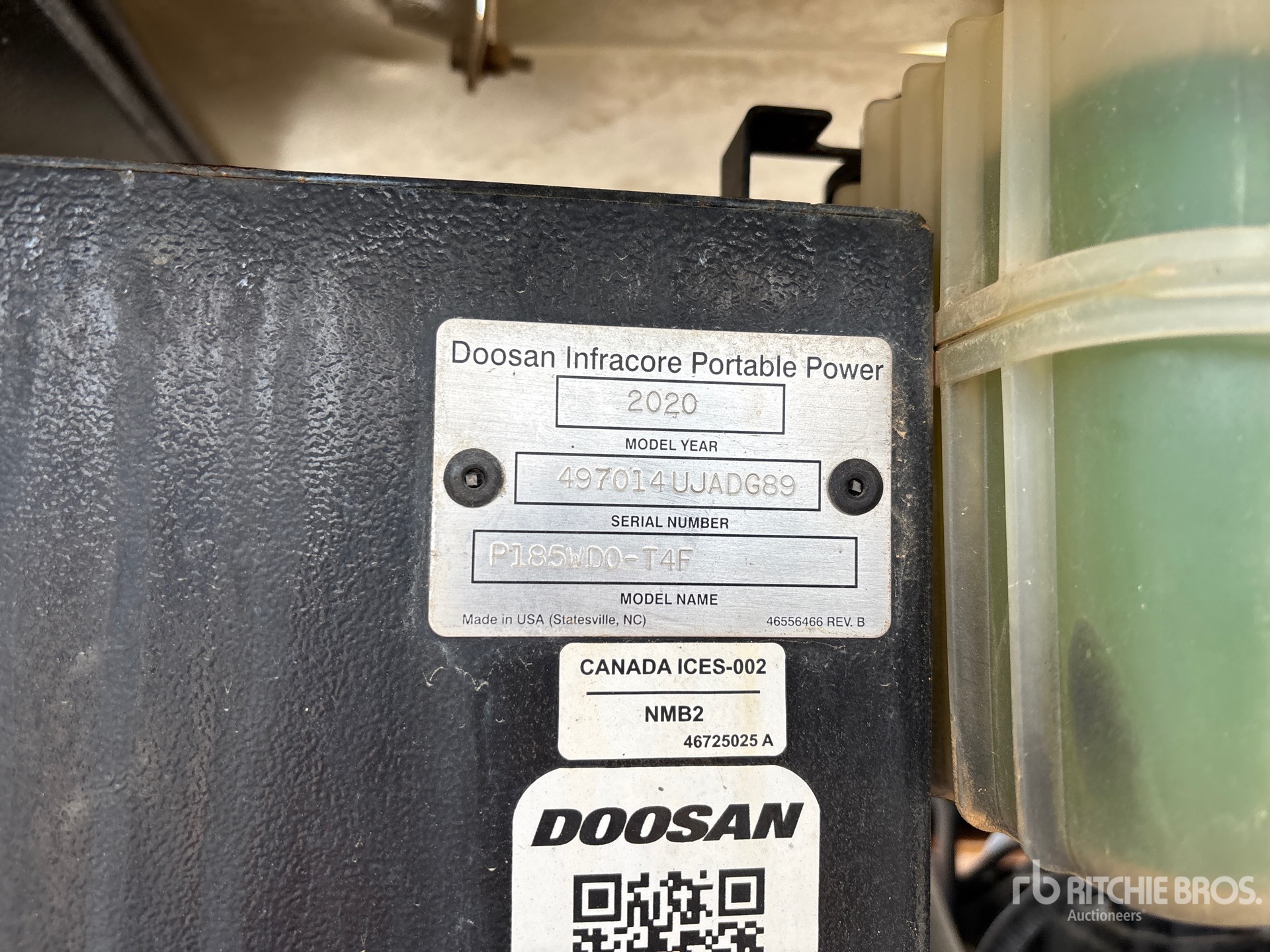 General Appearance with Unit Serial Number