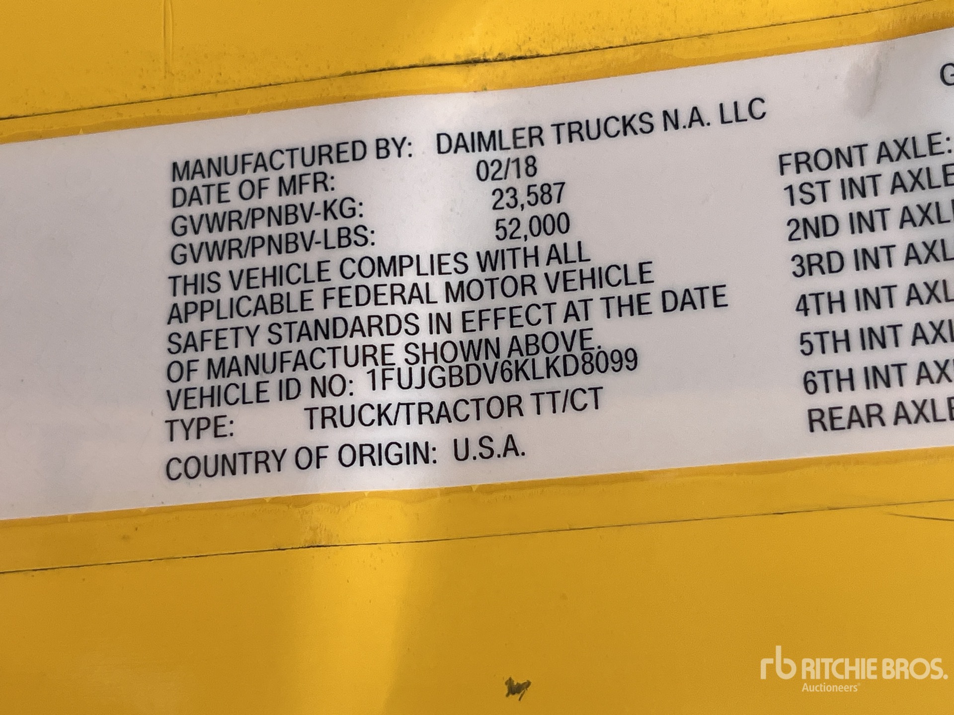 General Appearance with N.º de serie/VIN