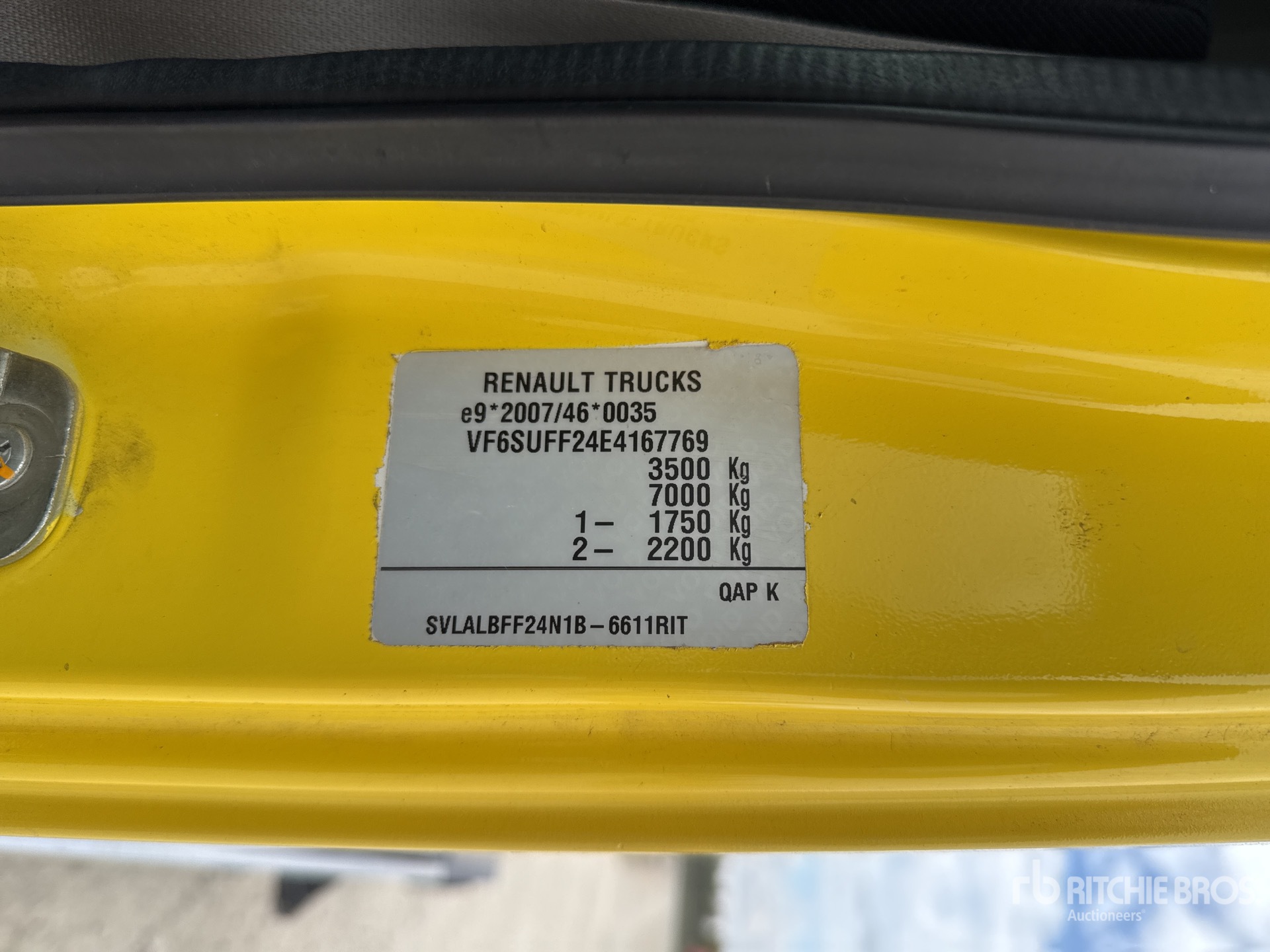 General Appearance with Numero seriale/numero d’identificazione del veicolo (VIN)