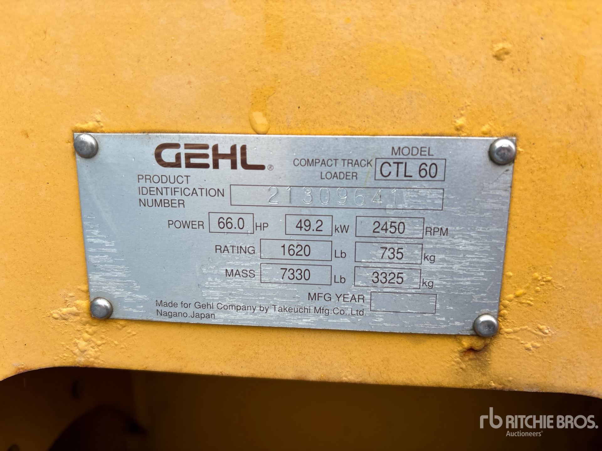 MINI CARGADOR SOBRE ORUGAS 2007 COMPAC CTL60