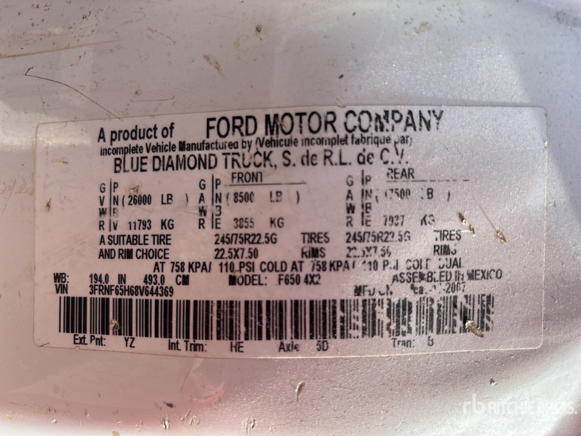 Aspect général with Numéro de série/Numéro d'identification du véhicule automobile